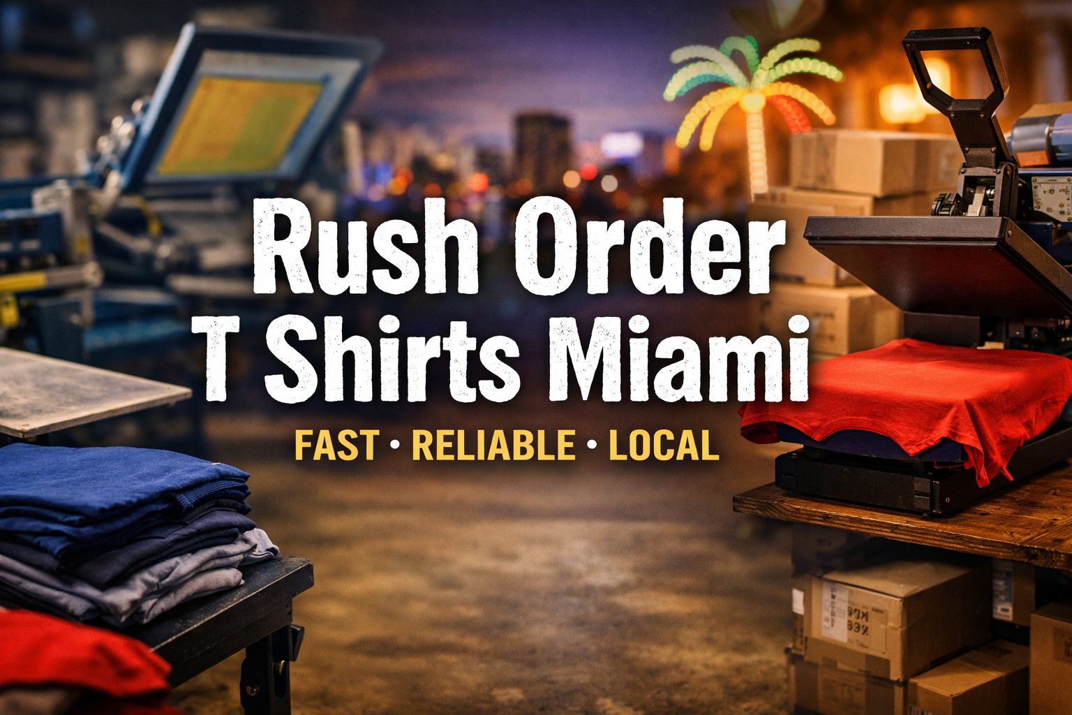 Rush Order T Shirts Miami: When Time Is Tight, Printing Has to Deliver